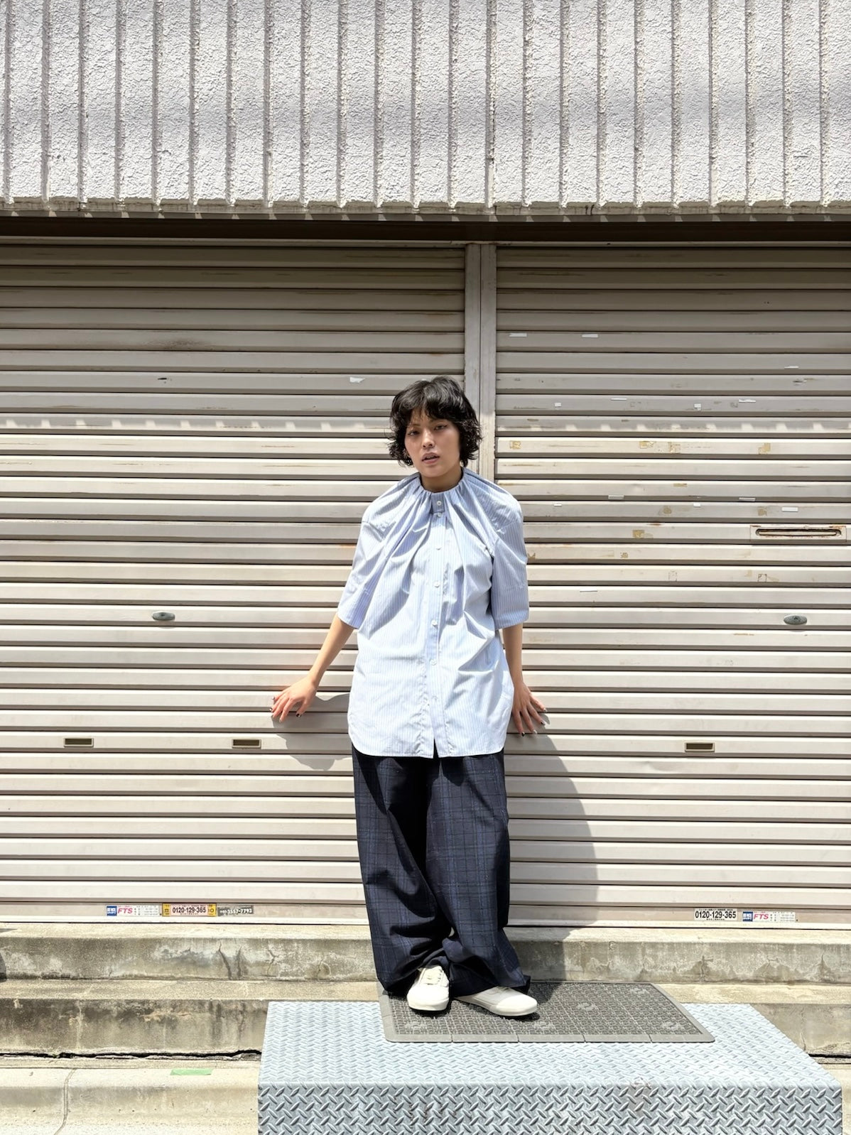 m's braque】TUCKED BAGGY PANTS / Navy Check – TOKIS