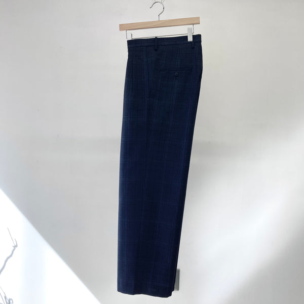 m's braque】TUCKED BAGGY PANTS / Navy Check – TOKIS