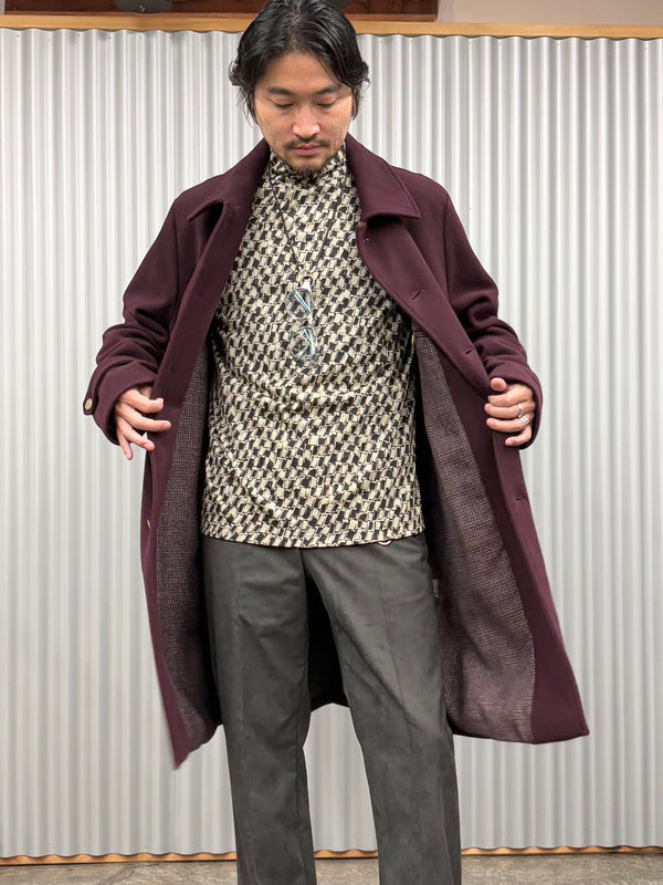 frank leder / フランクリーダー】BURGUNDY WOOL COAT / Burgundy – TOKIS
