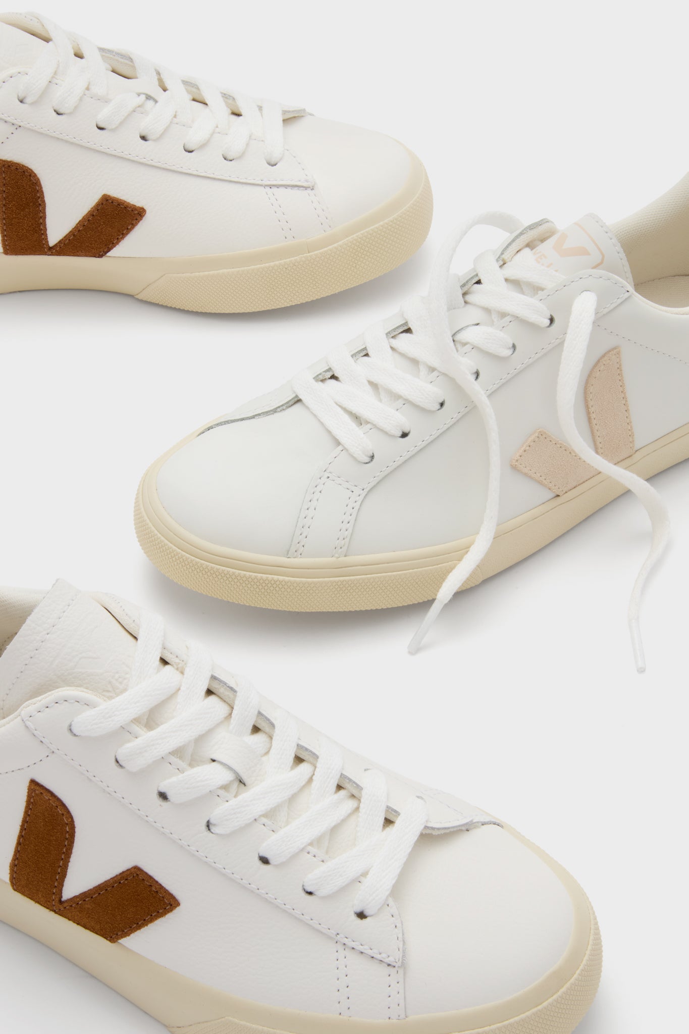 White Cognac Campo Sneakers | VEJA