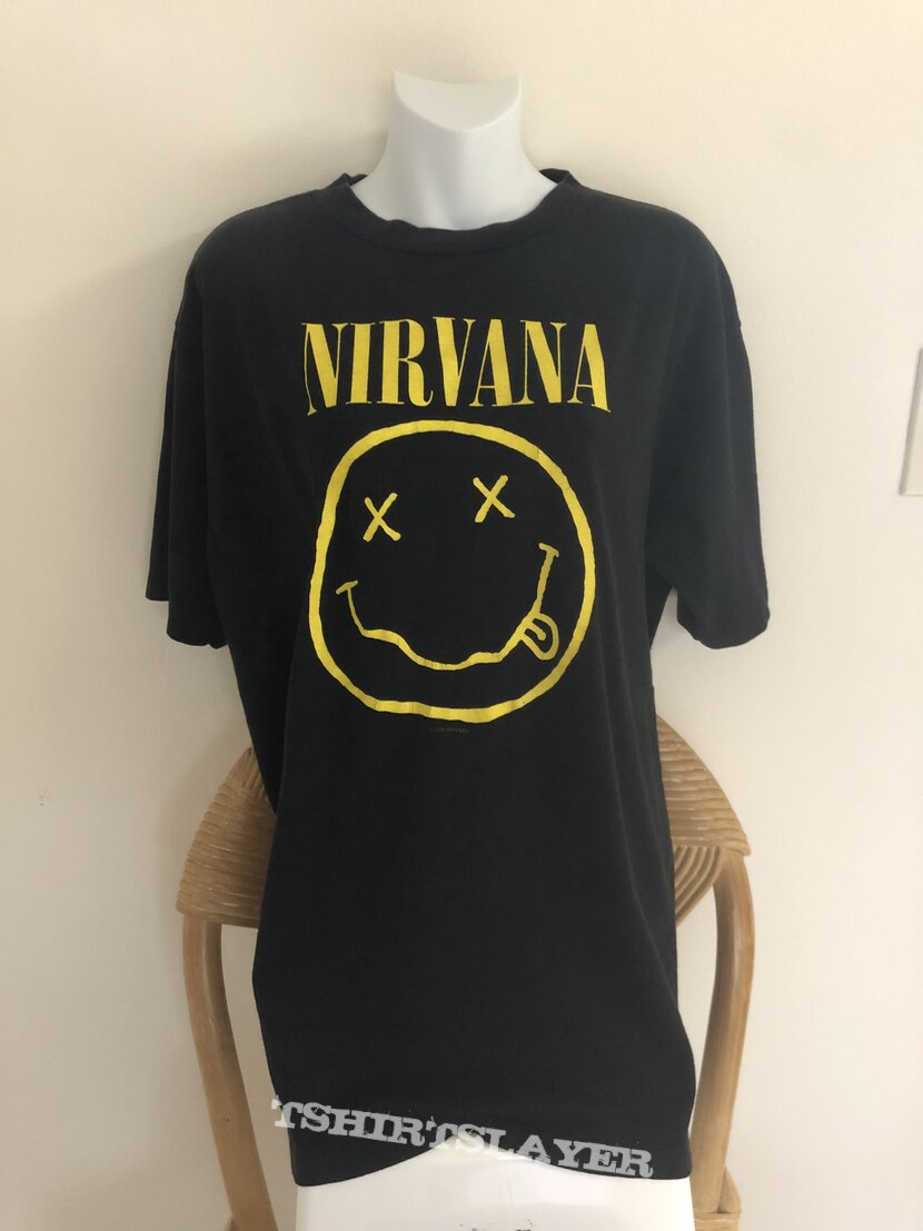 1992 NIRVANA “SMILEY” Wild Oats Large Kurt Cobain- USA