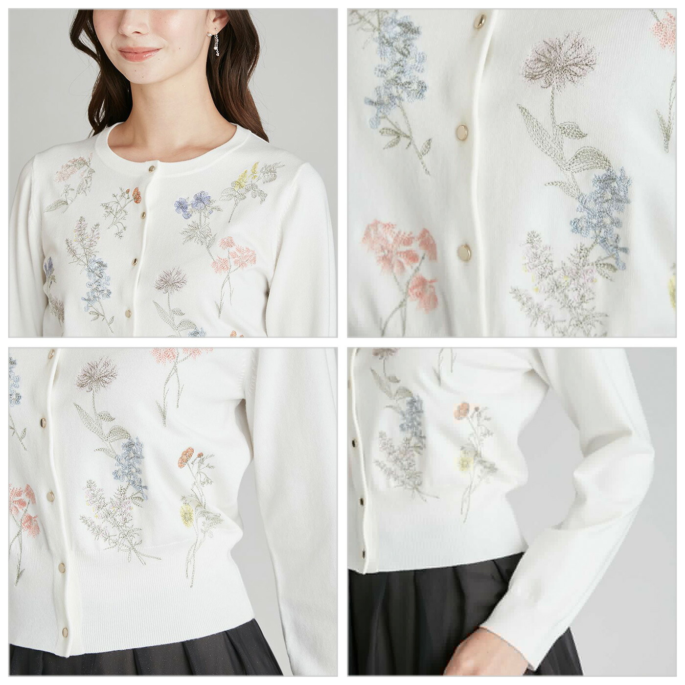 楽天市場】セルフォード CELFORD フラワー刺繍カーディガン cwnd261031