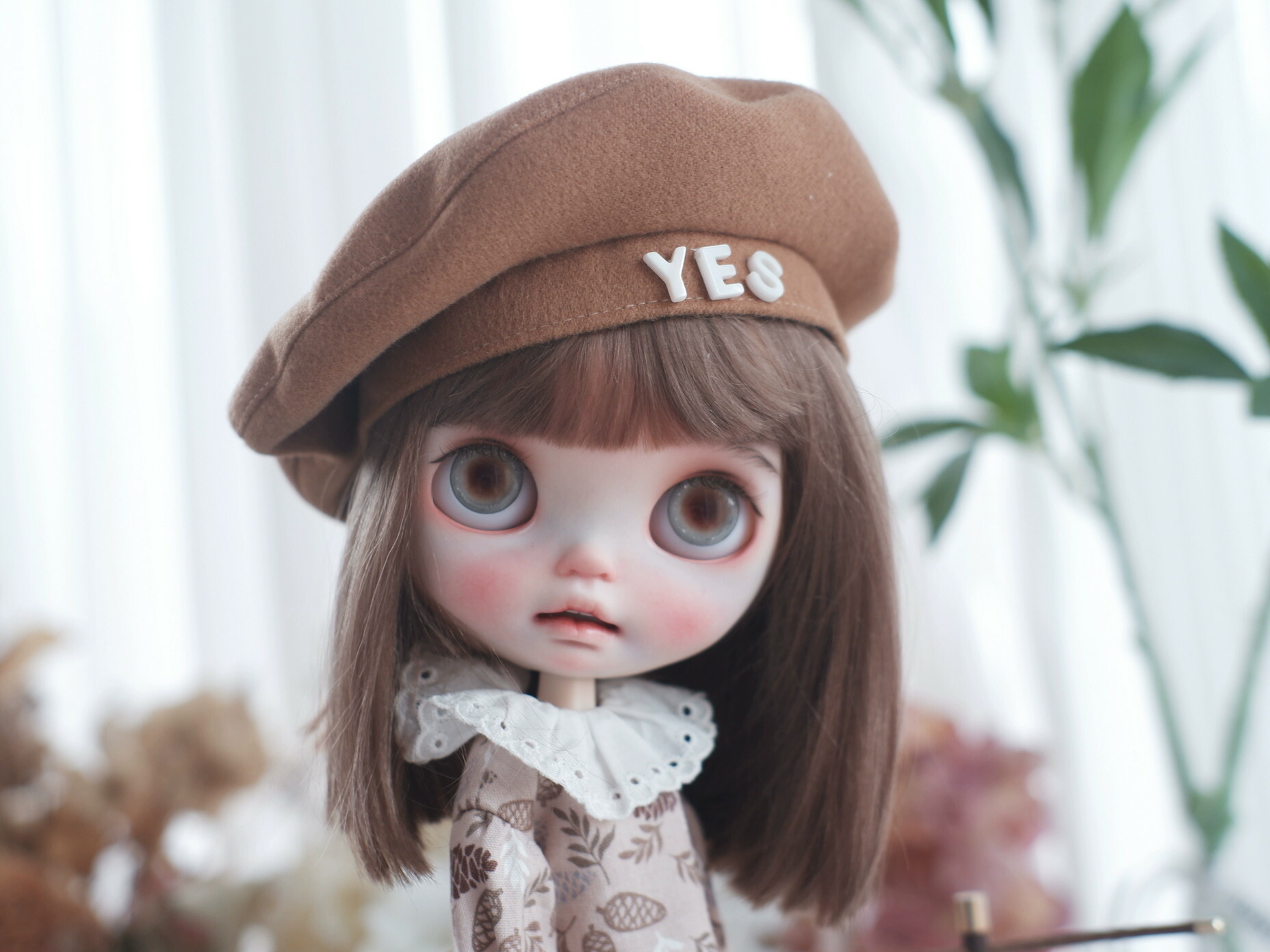 楽天市場】ブライス ネオブライス blythe レトロ 田園 ベレー帽 麦わら