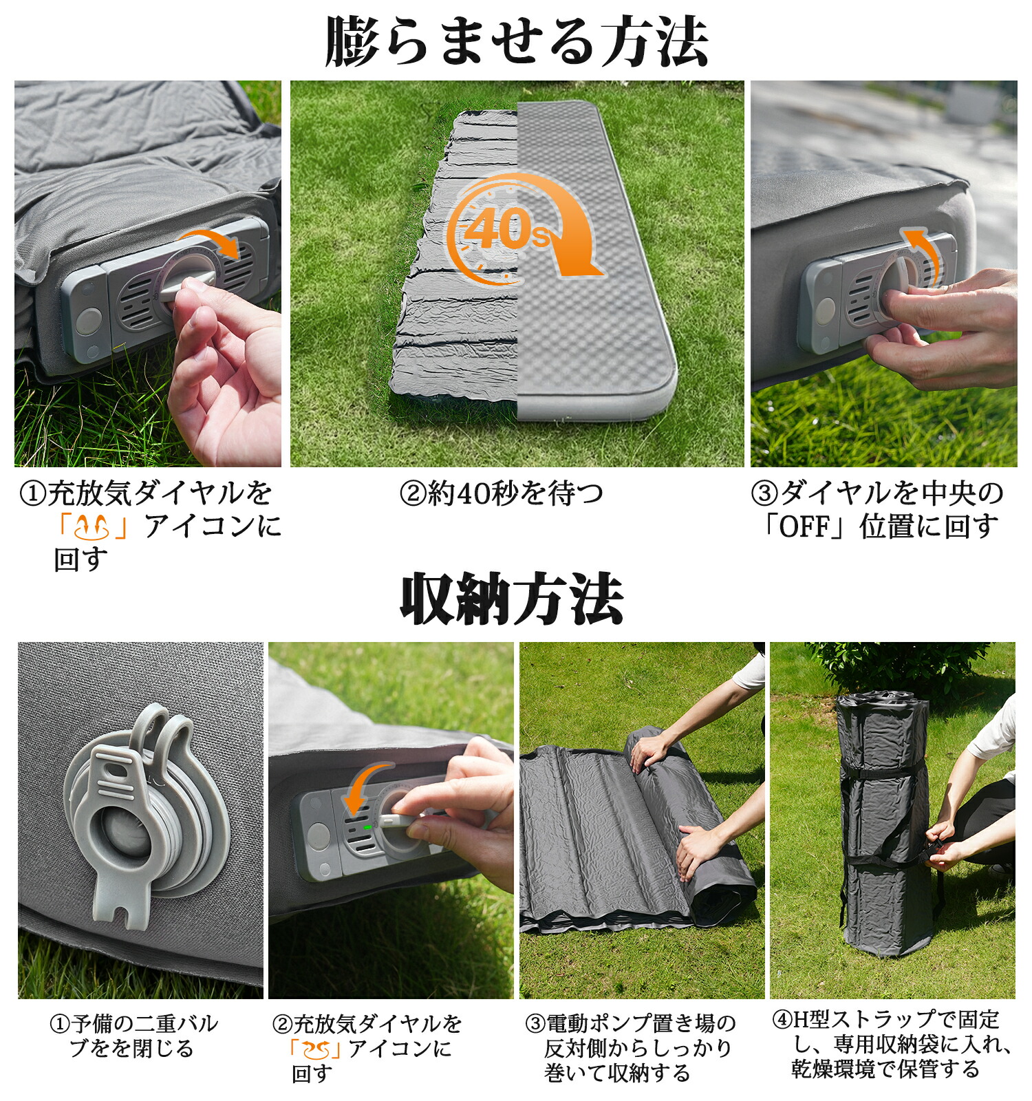 楽天市場】インフレーターマット 電動ポンプ内蔵 キャンプ マットレス