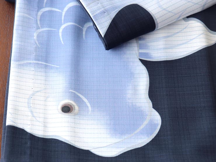 楽天市場】人気ブランド「撫松庵」浴衣 - 絵羽金魚（濃紺/108-337-085