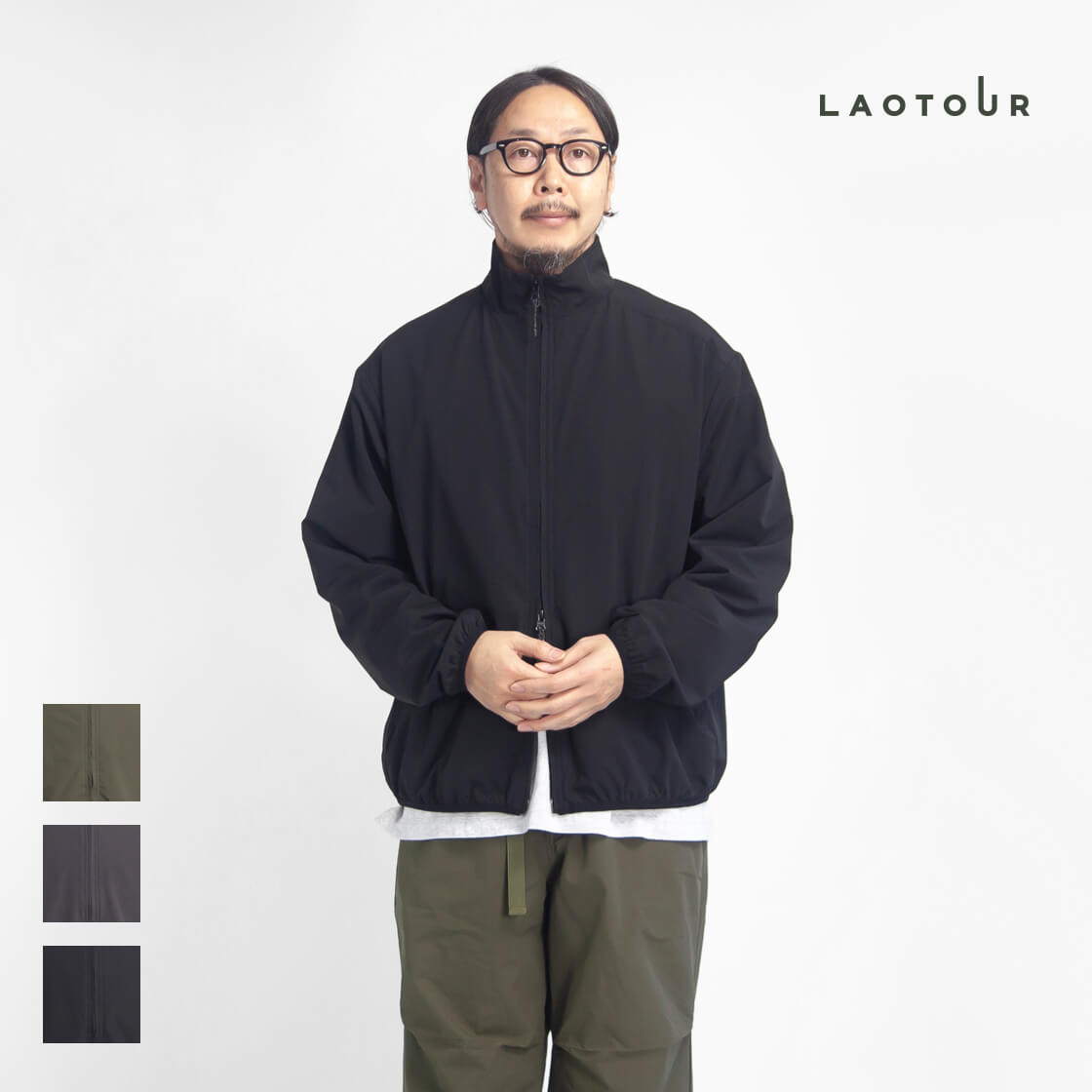 楽天市場】LAOTOUR 撥水ストレッチナイロン スタンドカラーブルゾン