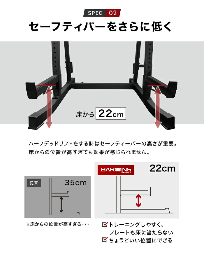 楽天市場】ハーフラック パワーラック バーベルトレーニング バーベル