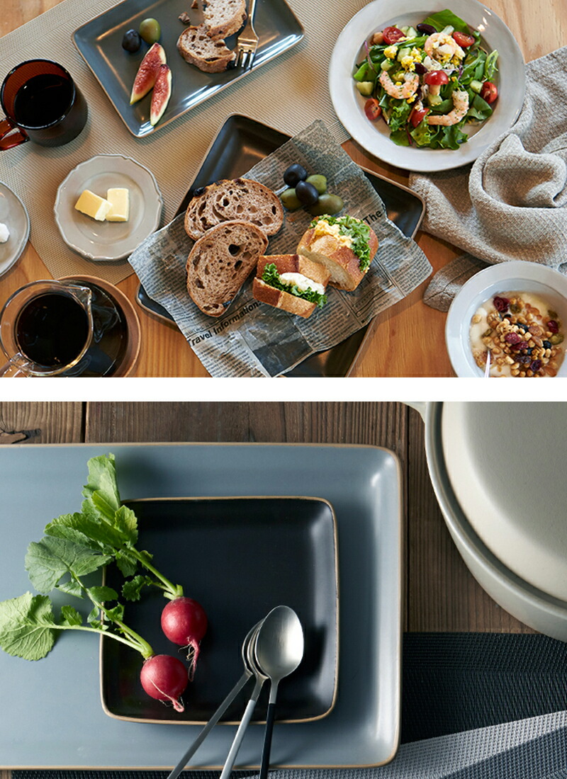 楽天市場】お皿 食器 TAMAKI エッジライン プレート M 20cm｜くすみ