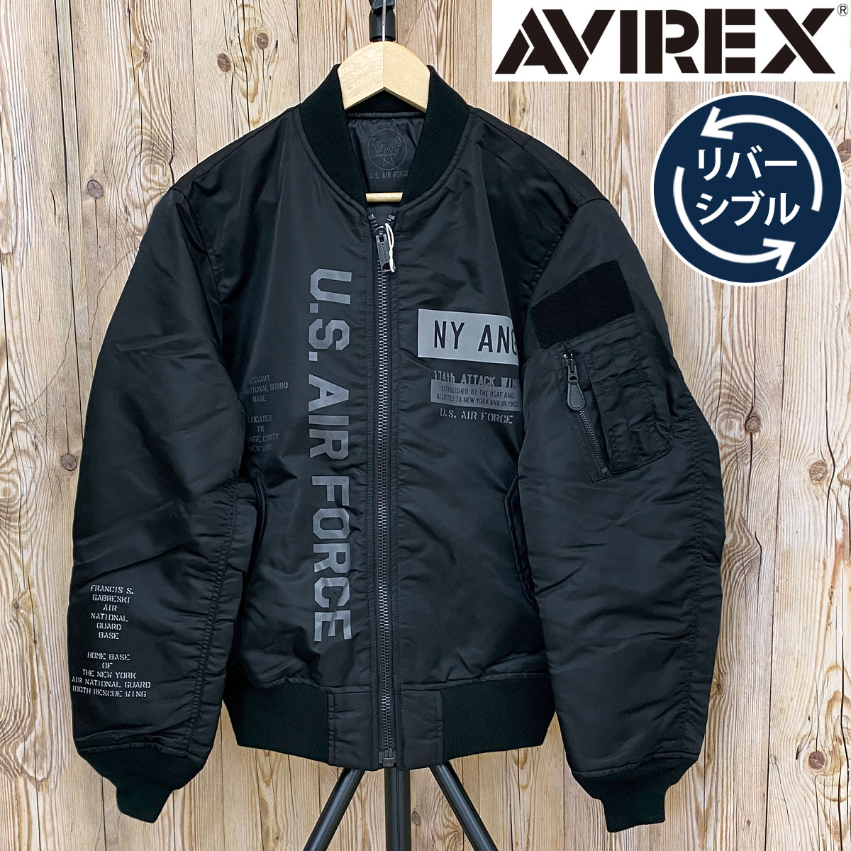 楽天市場】送料無料 AVIREX アヴィレックス MA1 -REFLECT STENCIL