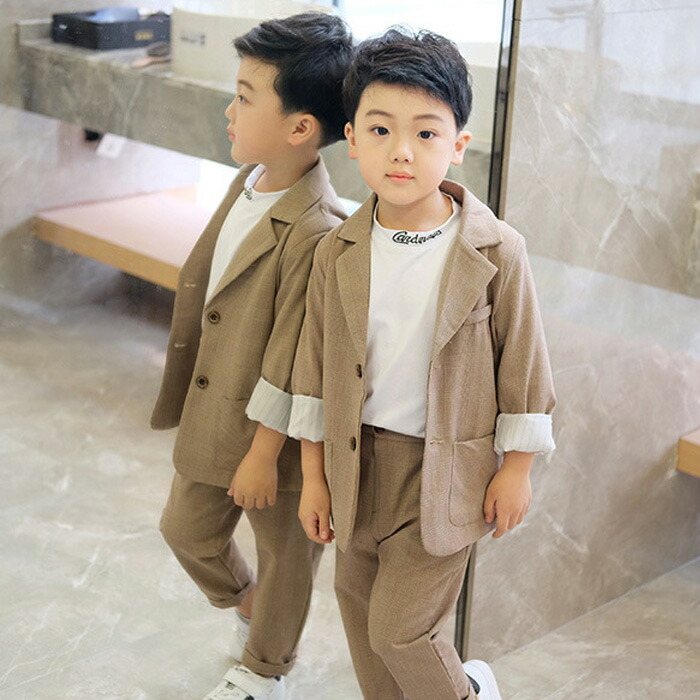 楽天市場】送料無料 男の子 子供スーツ 2点セット ジャケット パンツ 2