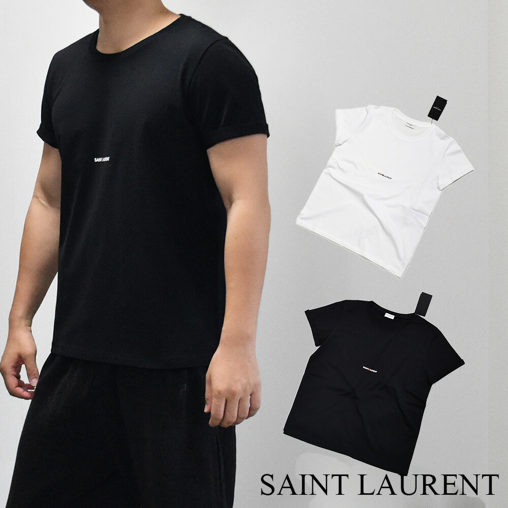 楽天市場】サンローラン Tシャツ ロゴ メンズ 半袖 ショートスリーブ