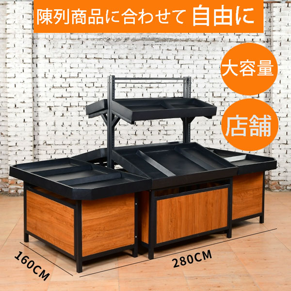 楽天市場】木製陳列棚 L 直売所 イベント用 展示会 青果 野菜 フルーツ