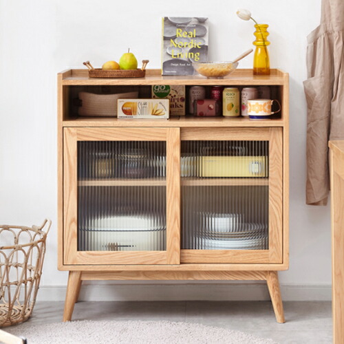 楽天市場】10%OFF+P2倍 SS限定 キャビネット 木製 幅65cm 収納棚 食器