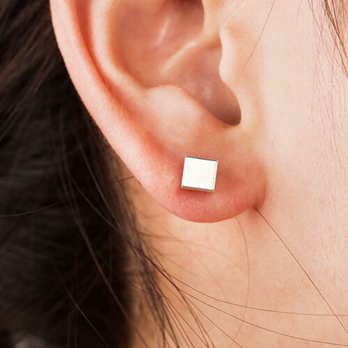 楽天市場】TOFUステンレスピアス/1個販売 四角形 シンプル スクエア