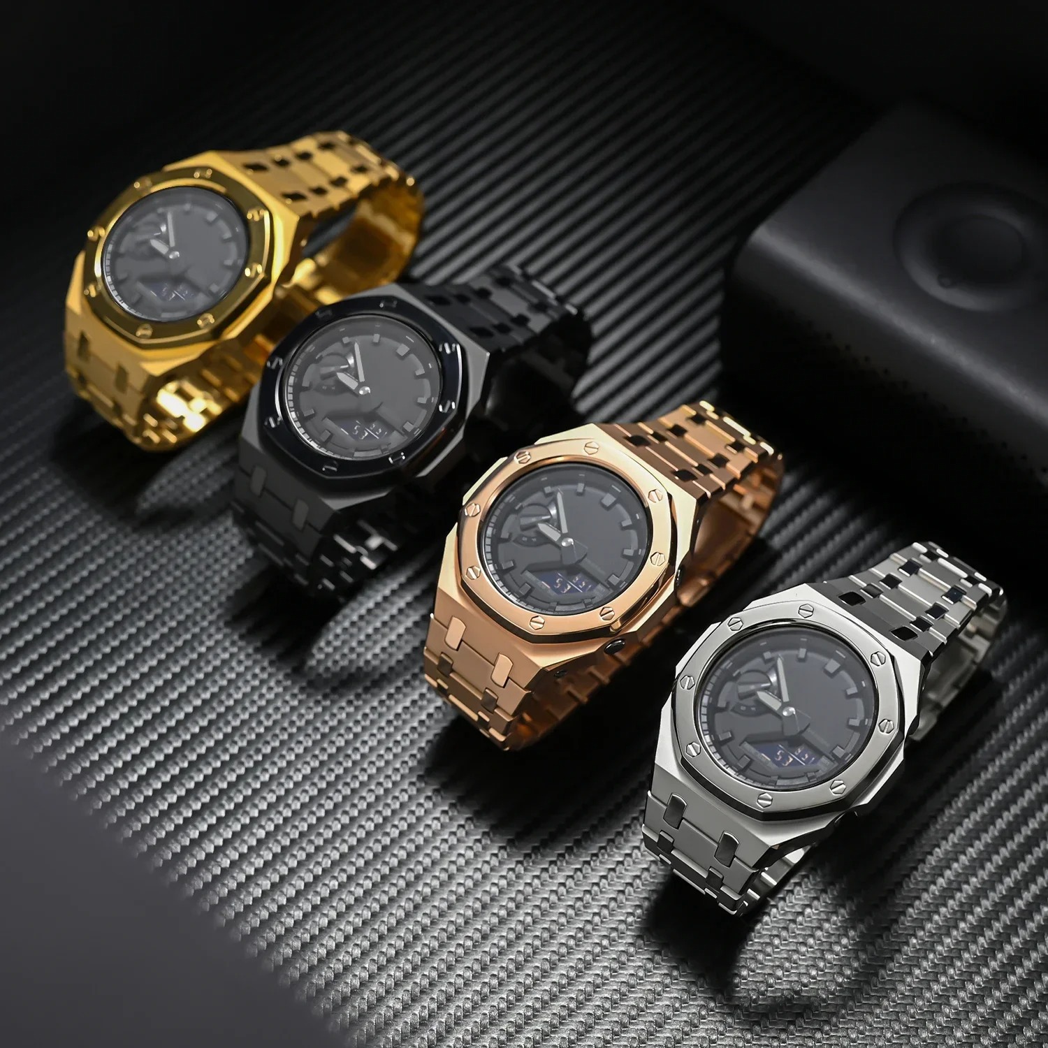 楽天市場】腕時計ベルト ステンレス G-SHOCK 互換 GA-2100 GA-2110
