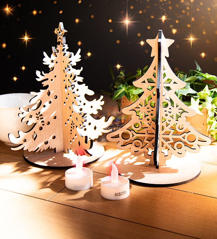 楽天市場】3/4〜 ☆10%OFF☆ クリスマスツリー 木製 卓上サイズ 5種類