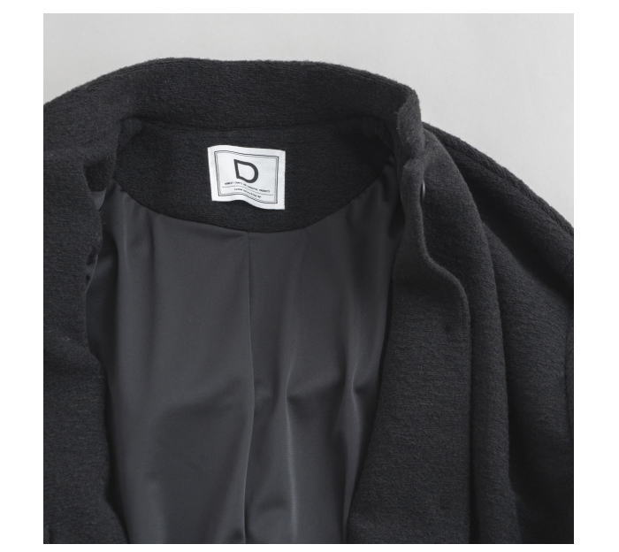 美品】D/クラスカ/エアブラシュジャージーコート/マオカラーロング