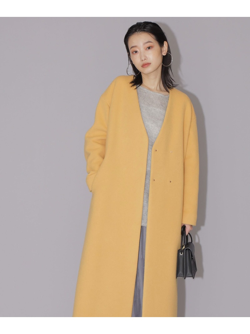 楽天市場】【SALE／50%OFF】MANTECOノーカラーVコート NATURAL BEAUTY