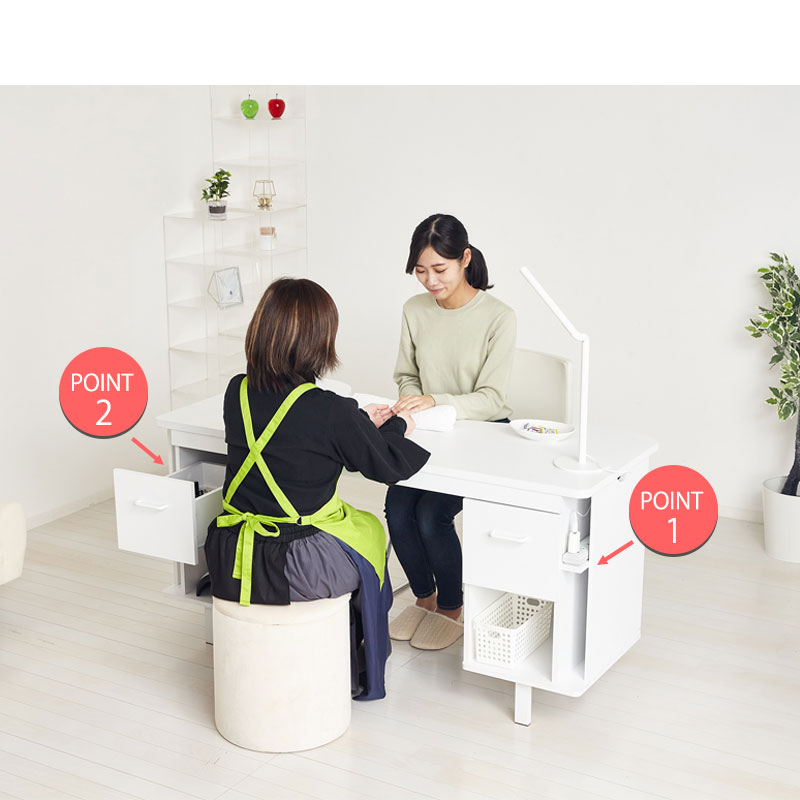 楽天市場】【KAGAYAKI】 シリーズ 幅140 高さ70 奥行70cm ネイルデスク
