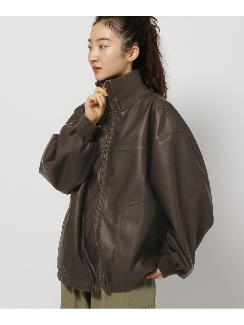 楽天市場】【SALE／20%OFF】ヴィンテージフェイクレザーブルゾン niko