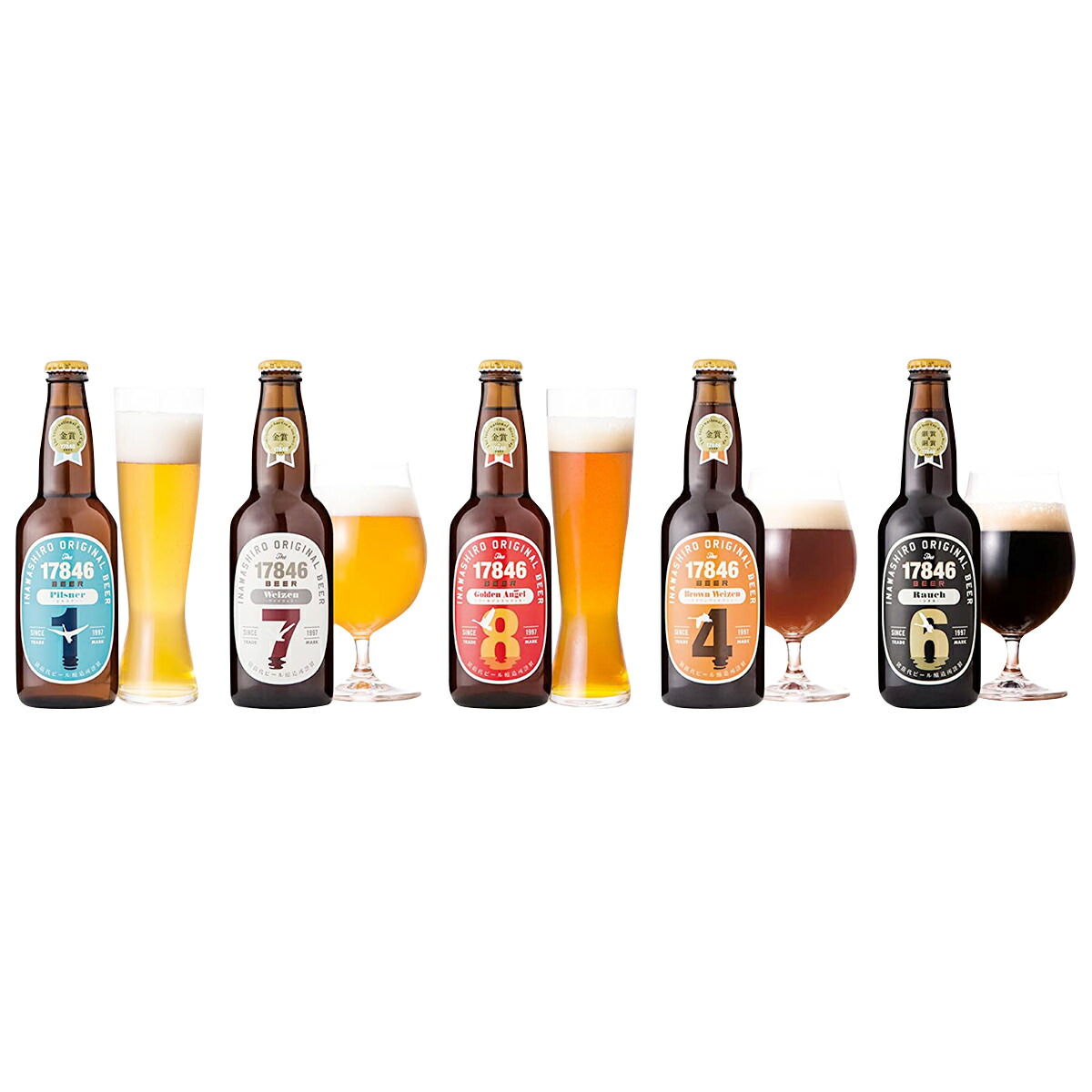 楽天市場】猪苗代地ビール「17846」 5本セット 5種 詰合せ 地ビール