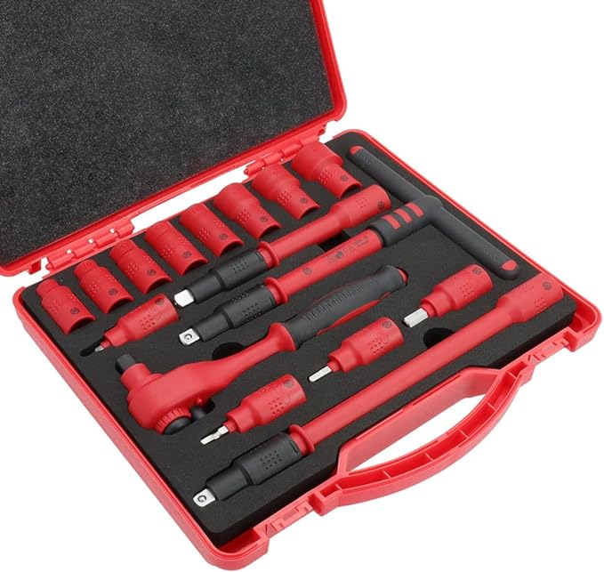 楽天市場】16ピース 3/8インチ Drive VDE 絶縁ツールセット ソケット