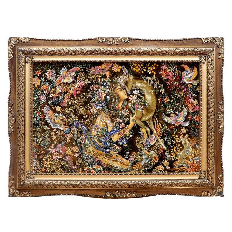 楽天市場】ペルシャ絨毯 イラン・タブリーズ 絵画 125×92cm（額縁込