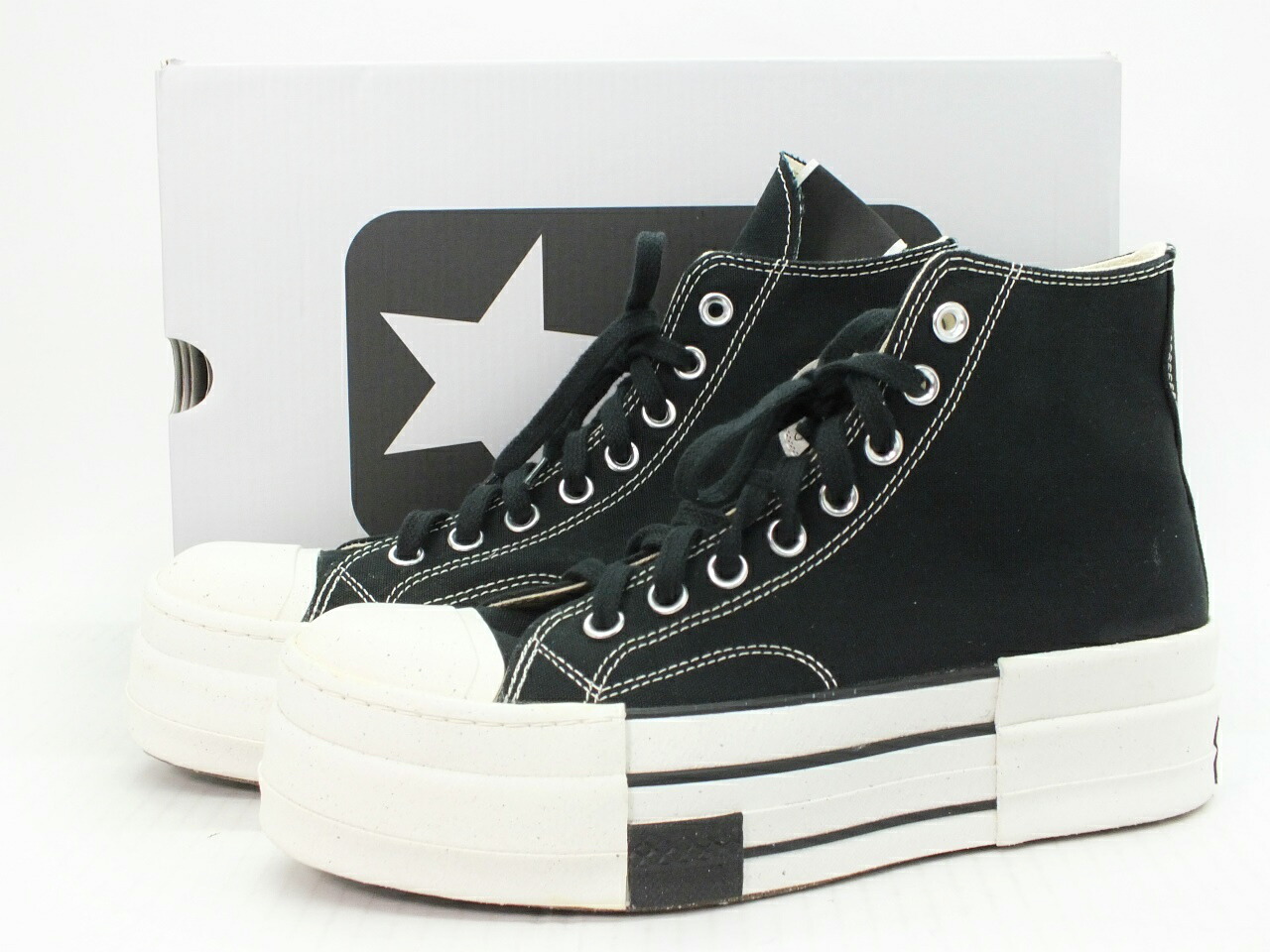 楽天市場】【中古】Rick Owens × CONVERSE DBL DRKSTAR BLACK HI CUT