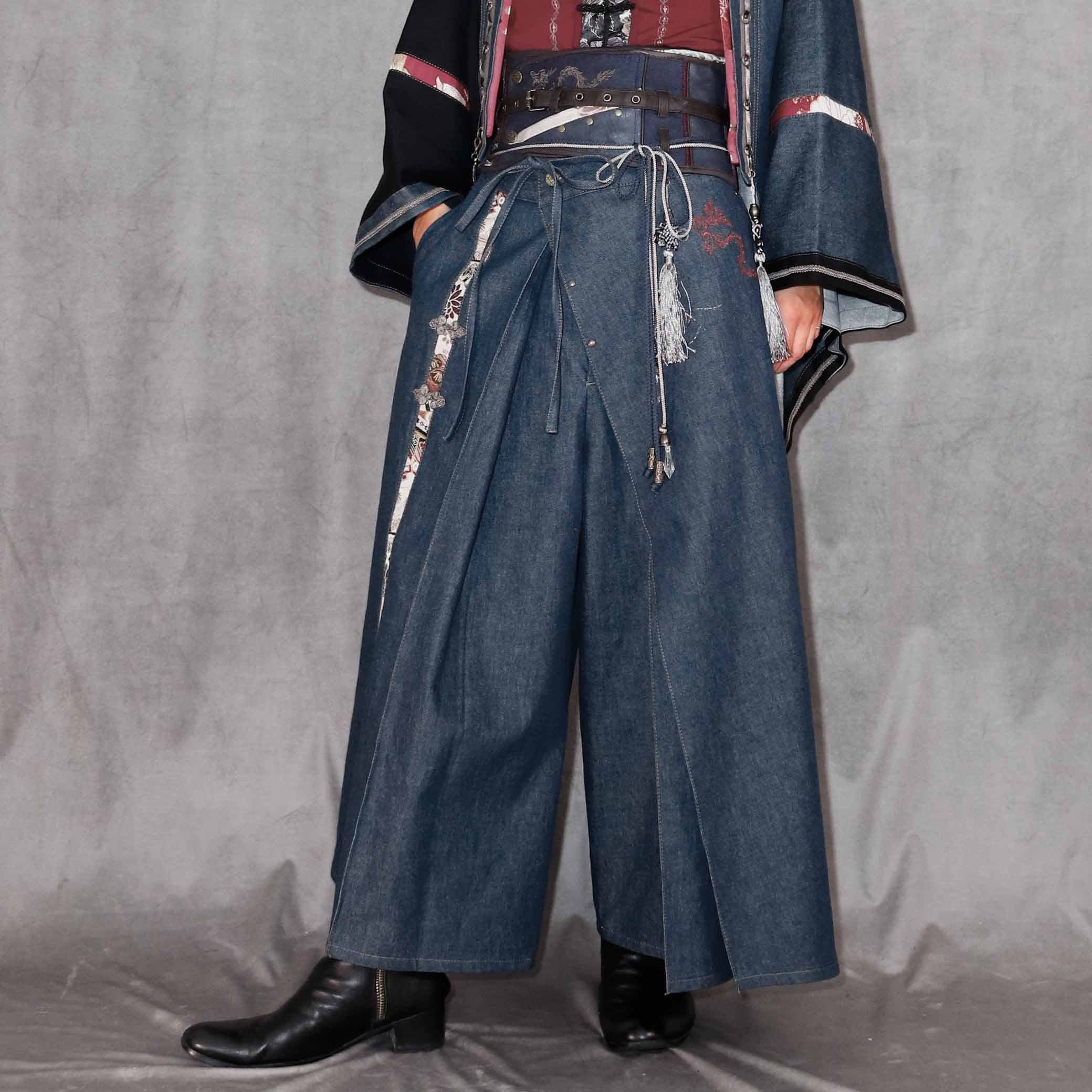 楽天市場】悪鬼討伐洋袴 紺色 ozzonjapan ozzoneste 和 ボトムス 袴 和