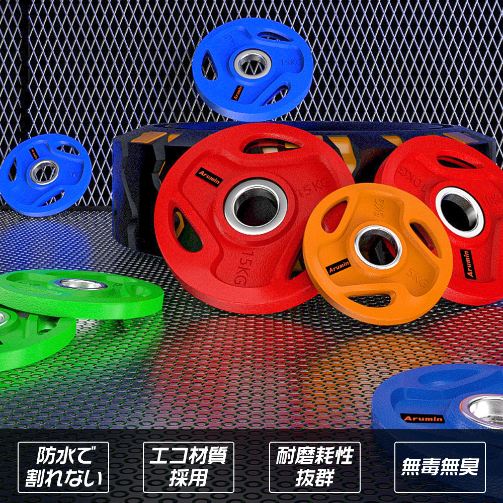 楽天市場】アイアンプレート10KGx2 合計20KG バーベル バーベル