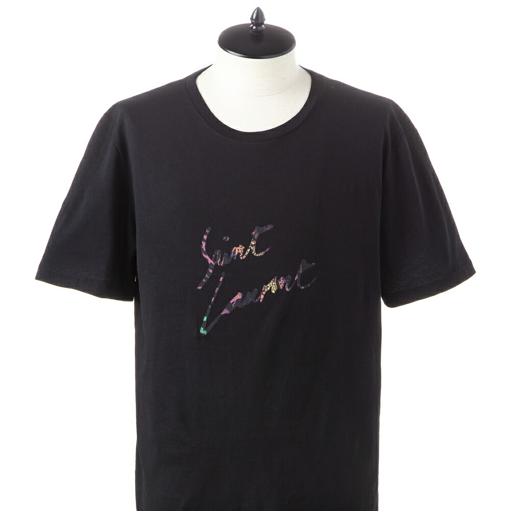 楽天市場】サンローラン T-SHIRT 553438 YBCL2 1068 ブラック メンズ
