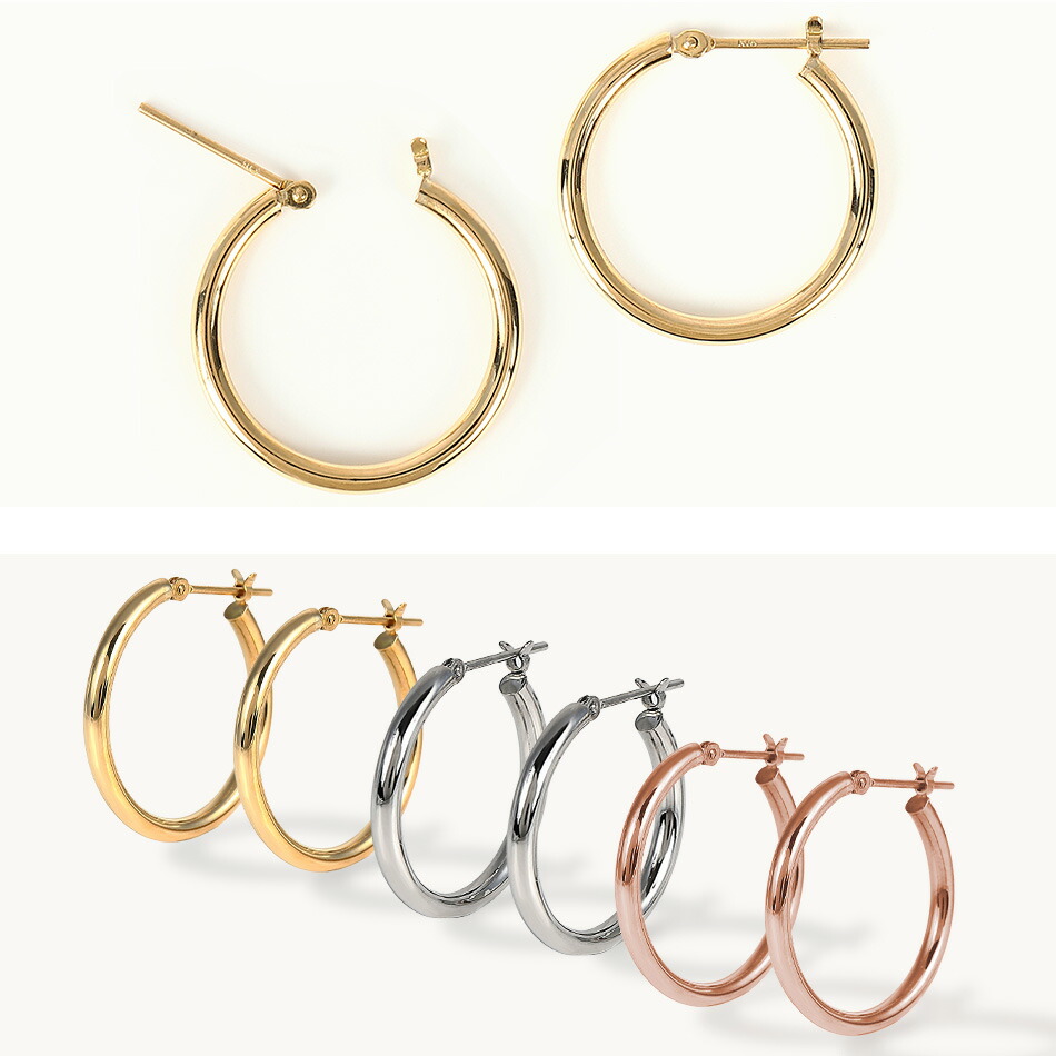 楽天市場】フープピアス ピアス 18k 18金 k18 ゴールド プラチナ900