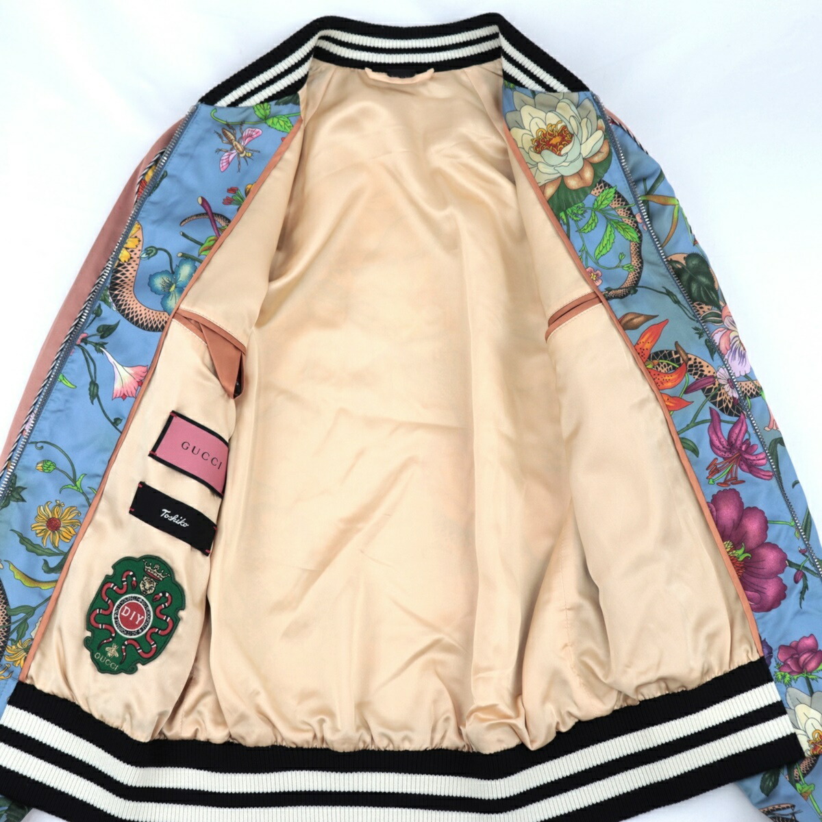楽天市場】美品 グッチ DIY スカジャン ブルゾン レディース レーヨン