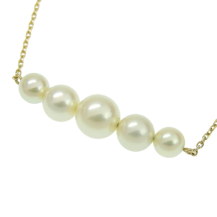 楽天市場】MIKIMOTO ミキモト 5連 パール ネックレス K14YG イエロー