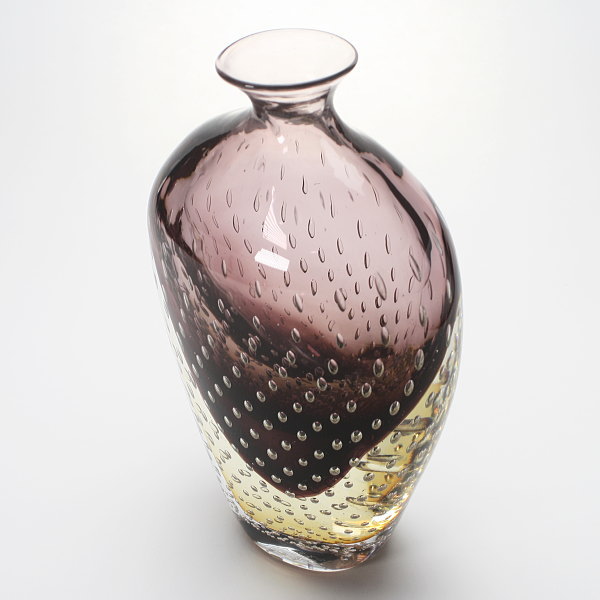 Murano Glass ムラノ カット 大型 花瓶 Murano Glass ムラノ カット