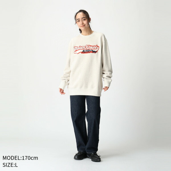 楽天市場】オートリー スウェット MAISON KITSUNEコラボ グレー メンズ