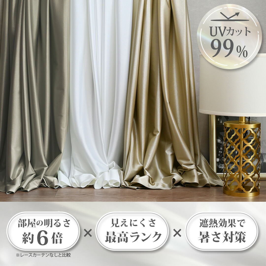 楽天市場】レースカーテン ルミナス オーダー uvカット99％ UPF50+