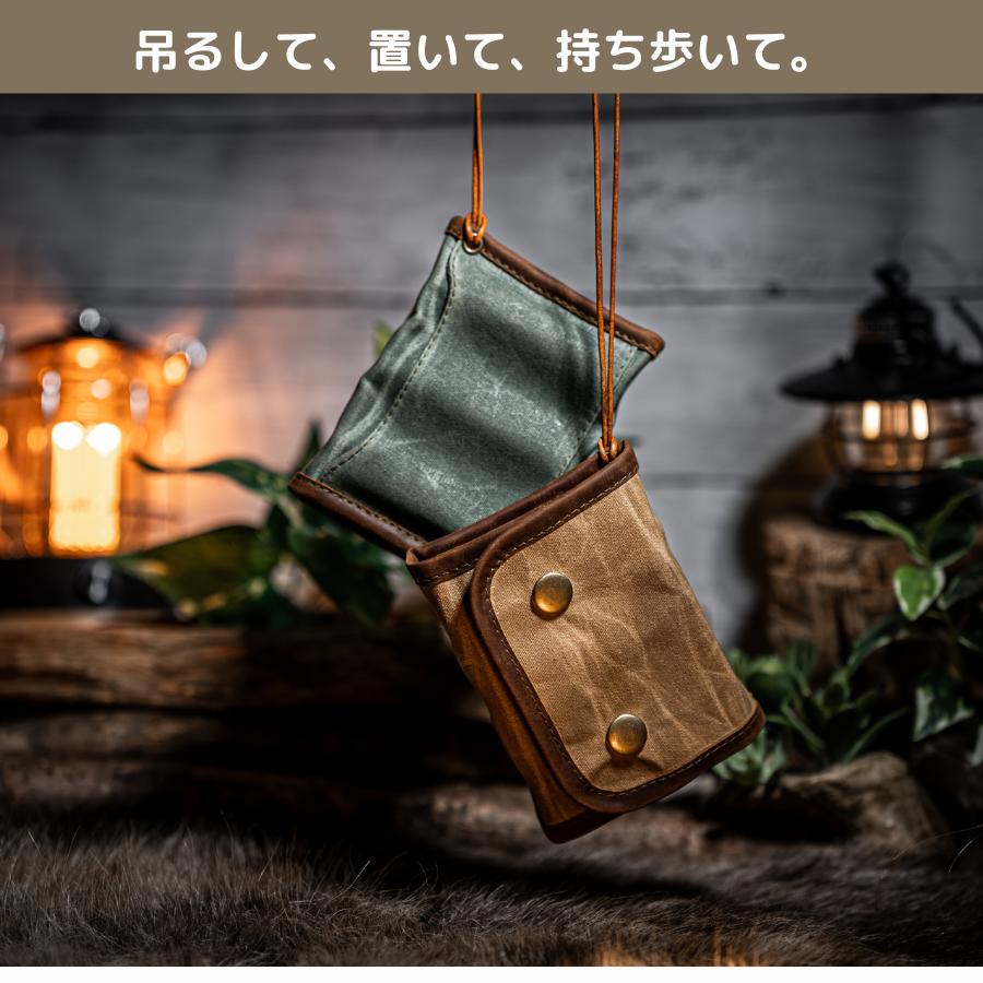 楽天市場】【CAMPLUS】 スパイスケース 5口 調味料入れ ボックス 帆布