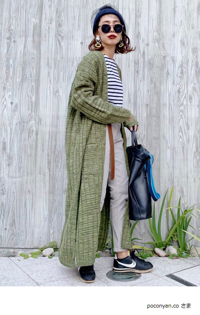 LEONARD FASHION ブラックロングカーディガン 40 レオナール