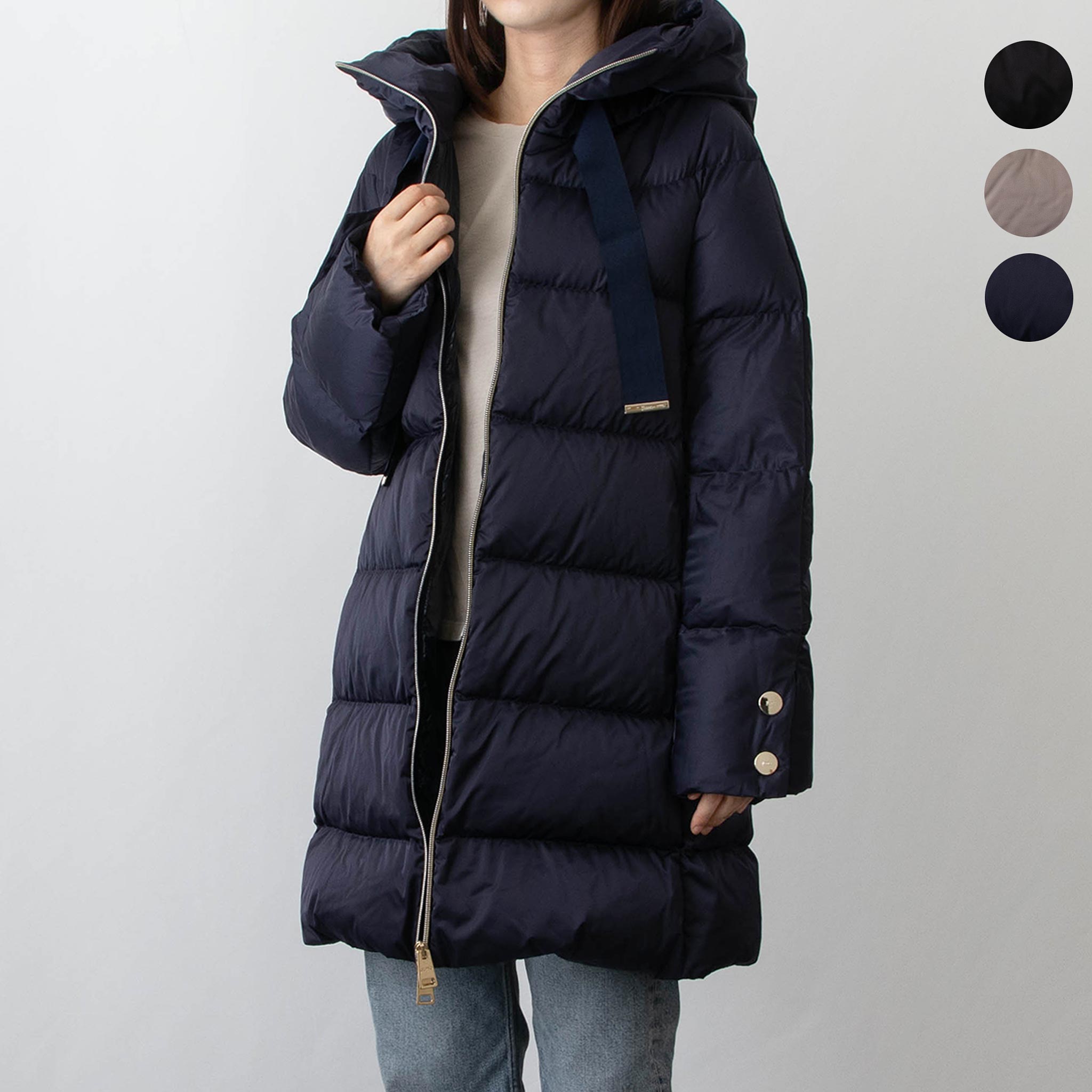 楽天市場】ヘルノ HERNO ダウンコート A-SHAPE HOODED SATIN A-SHAPE