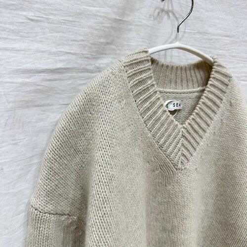 楽天市場】SEA(シー) WOOL CASHMERE V-NECK KNIT WEAR ウール カシミヤ