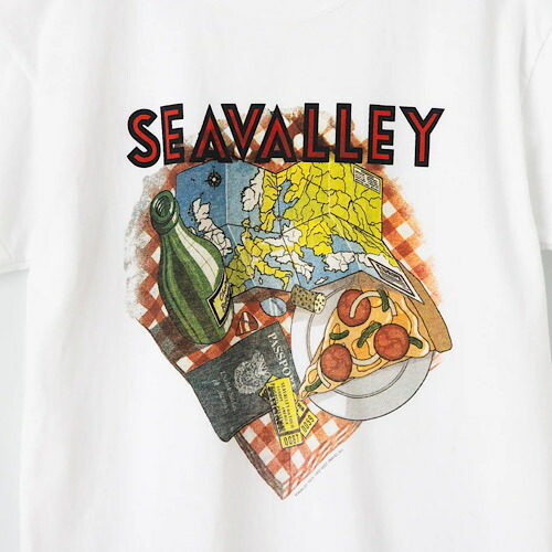 楽天市場】SEA(シー)SEA GRAPHIC TEE (SEAVALLEY PIZZA SHOP TEE）MILK