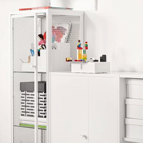 楽天市場】IKEA イケア キャビネット ガラス扉 メタル ホワイト 白
