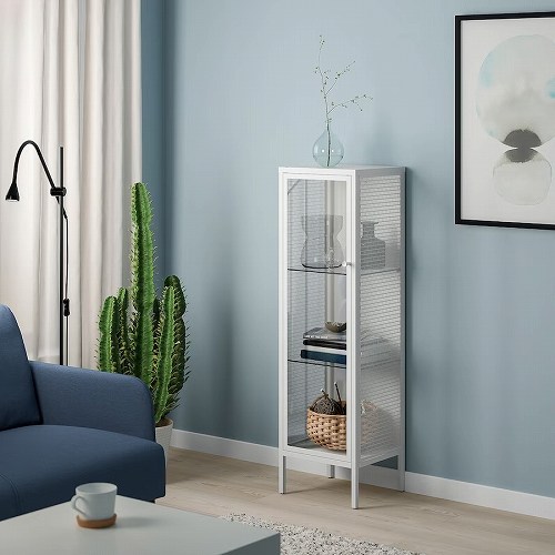楽天市場】IKEA イケア キャビネット ガラス扉 メタル ホワイト 白