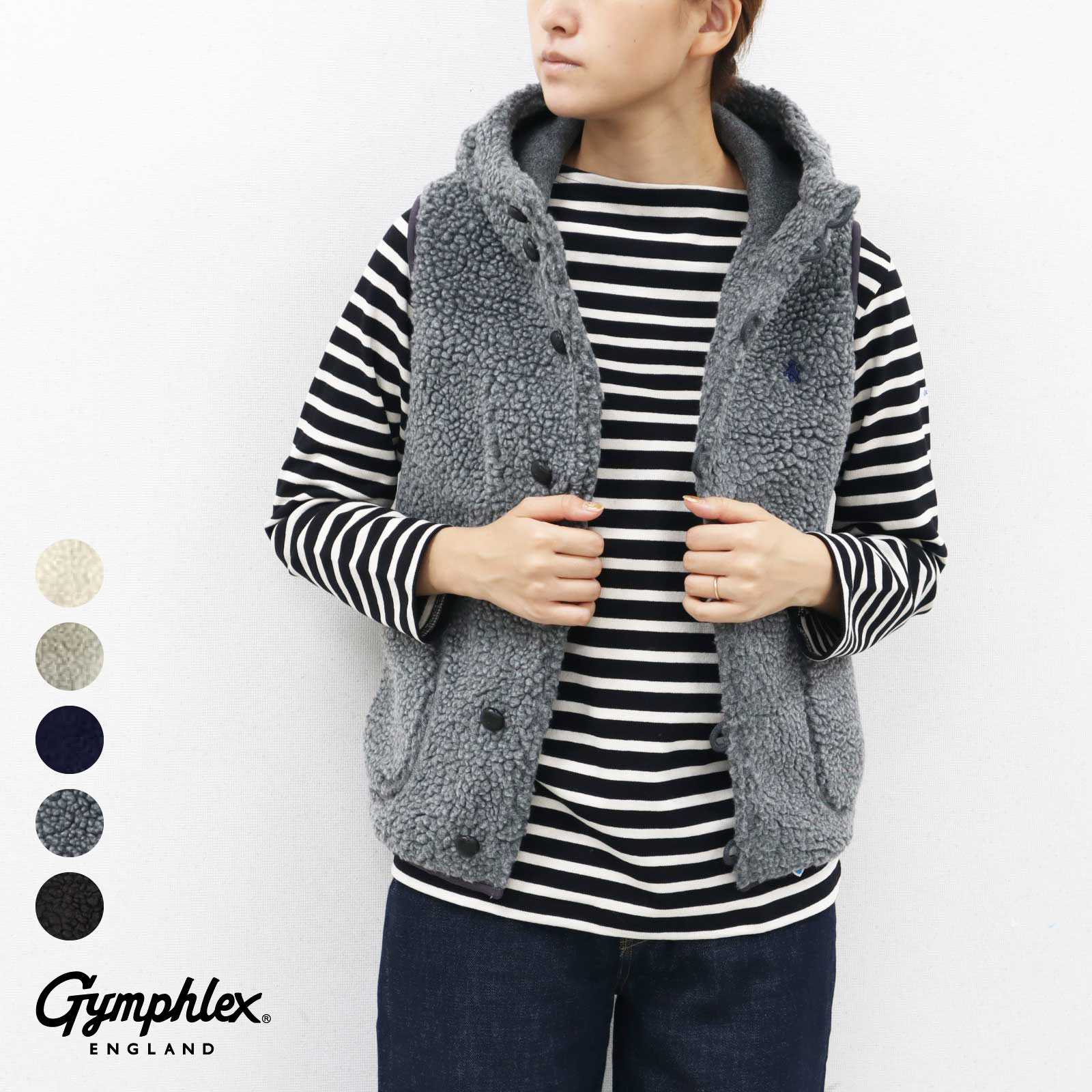楽天市場】20%OFF 16～L ジムフレックス ボア くるみボタン フード