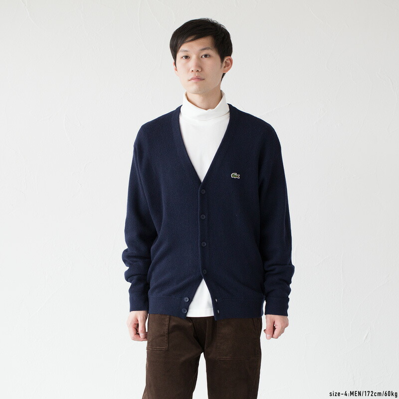 楽天市場】ラコステ ガーター編み Vネック カーディガン LACOSTE