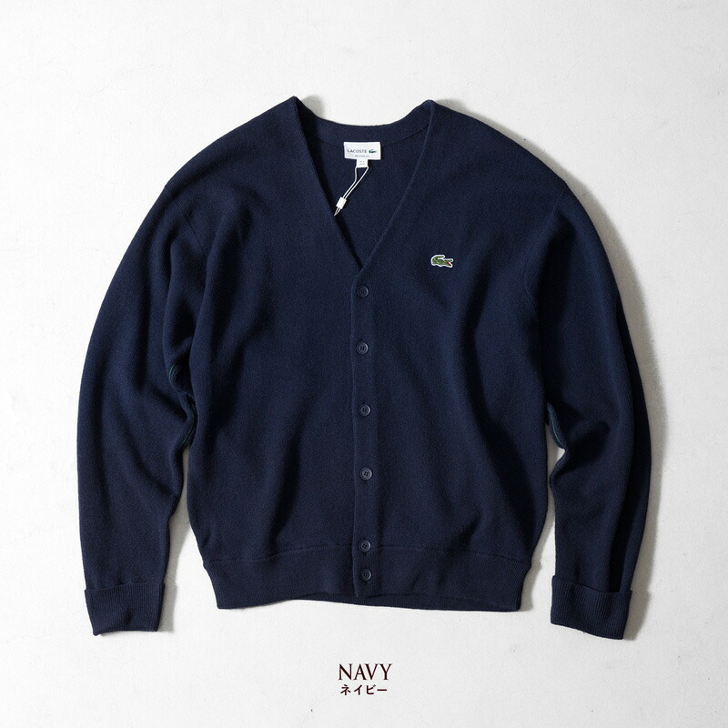 楽天市場】ラコステ ガーター編み Vネック カーディガン LACOSTE