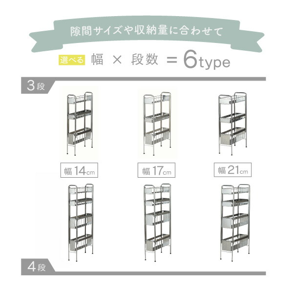 楽天市場】ランドリーサイドラック [ 4段 幅21cm ]ランドリー 洗濯機