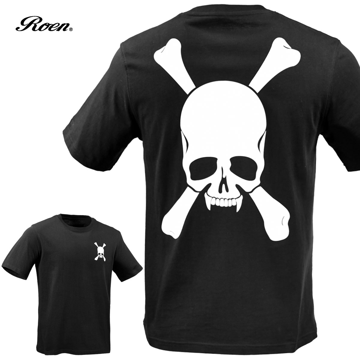 楽天市場】Roen ロエン Tシャツ スカル メンズ クルーネック 半袖T