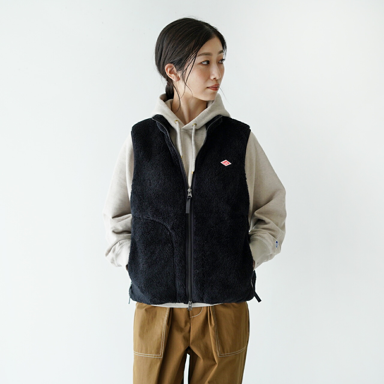 楽天市場】ダントン DANTON ハイ パイル ジップ スタンドカラー ベスト